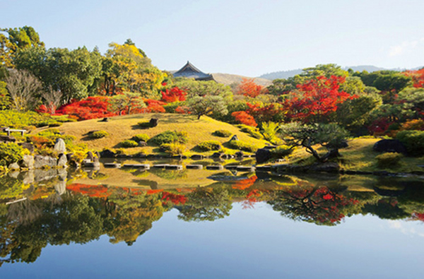 名勝依水園（紅葉）