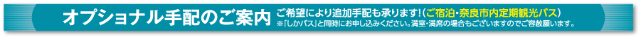 オプショナル手配のご案内